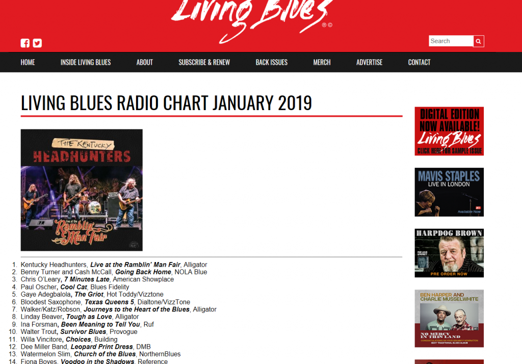 Living Blues Chart