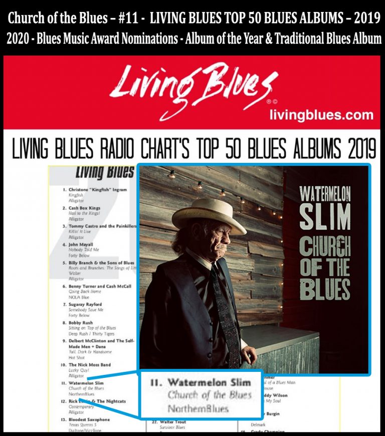 Church of the Blues 11 LIVING BLUES TOP 50 BLUES ALBUMS 2019 Watermelon Slim Online